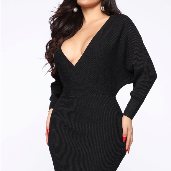 NWT Fashion Nova Good Feelings About You Sweater Dress - Picture 2 of 8